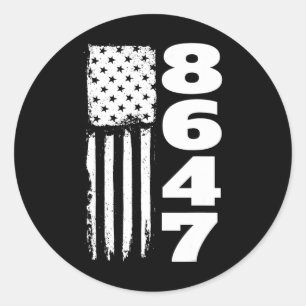 86 47 8647 Subtile Anti Trump 1 Runder Aufkleber