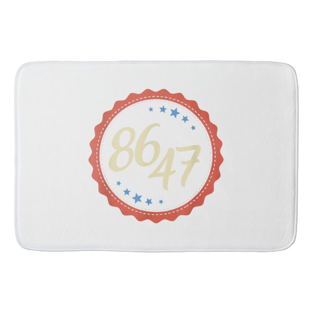 86 47 Anti Trump Funny Badematte (Vorderseite)