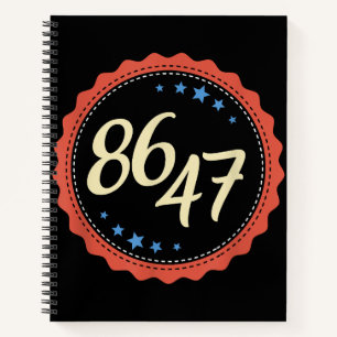86 47 Anti Trump Funny Notizbuch