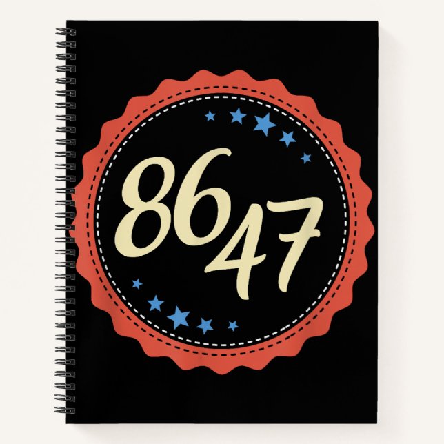 86 47 Anti Trump Funny Notizbuch (Vorderseite)