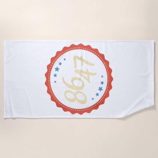 86 47 Anti Trump Funny Strandtuch (Vorderseite)