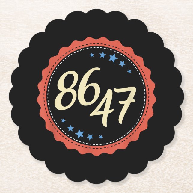 86 47 Anti Trump Funny Untersetzer (Vorderseite)