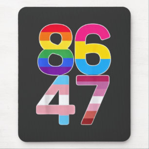 86 47 Anti Trump lustige LGBTQ Pride Month Geschen Mousepad