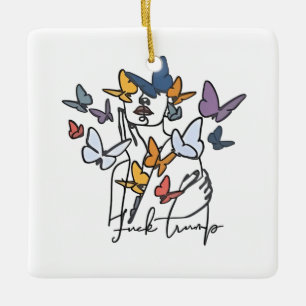 86 47 Anti-Trump-T - Shirt, Impeach President Keramikornament
