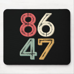 86 47 Anti Trump Vintag 80er Retro Style Mousepad