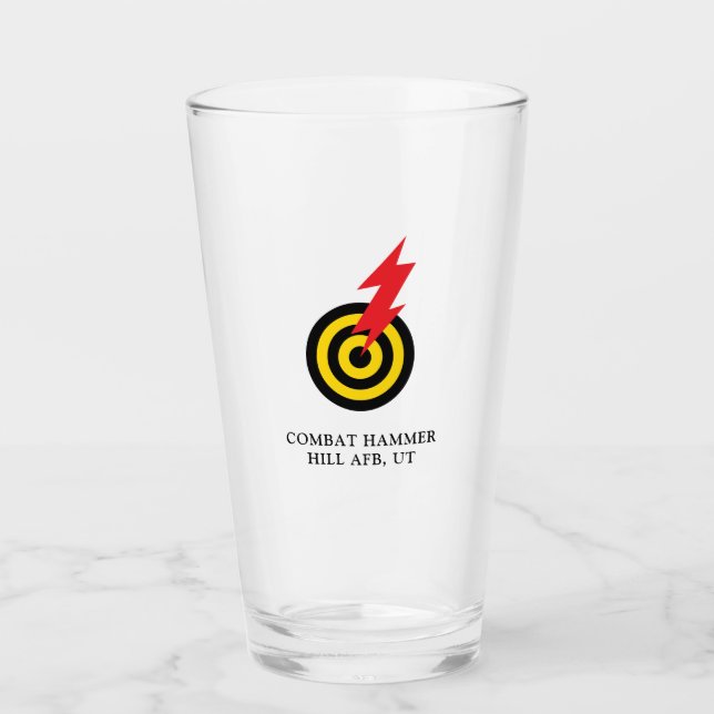 86 FWS Bullseye - Hill AFB UT Pint Glass Glas (Vorderseite)