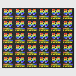 86. Geburtstag: Bold, Fun, Simple, Rainbow 86 Geschenkpapier