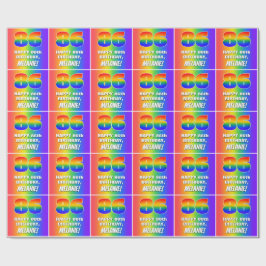 86. Geburtstag: Farbiges, lustiges Regenbogenmuste Geschenkpapier