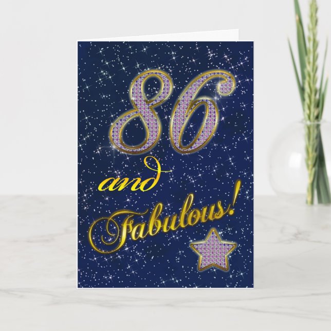86. Geburtstag für jemanden Fabulous Karte (Vorderseite)