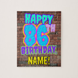 86. Geburtstag ~ Spaß, Urban Graffiti Inspiriert L