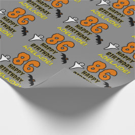 86. Geburtstag: Spooky Halloween Thema, Individuel Geschenkpapier
