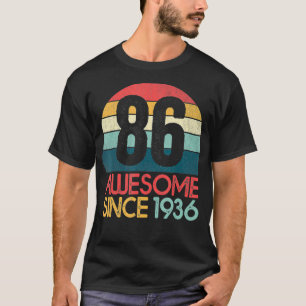 86. Geburtstag Vintag Retro 86 Jahre alt Phantasti T-Shirt