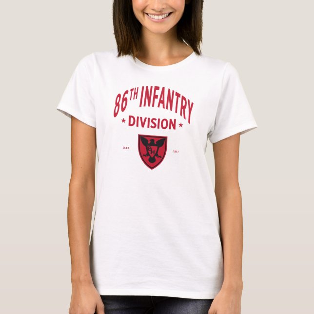 86. Infanterieabteilung - Militärische Frauen in d T-Shirt (Vorderseite)