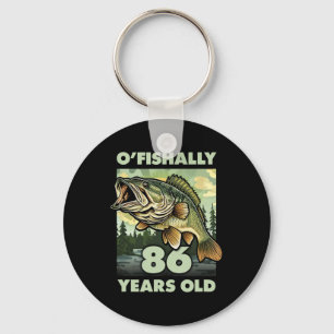 86 Jahre alter Fischer O'fishally 86 Fischerei 86. Schlüsselanhänger