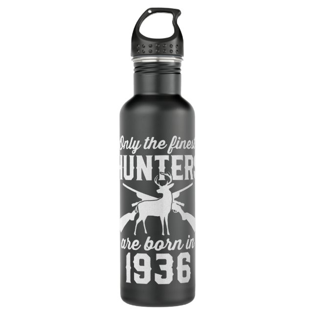 86 Year Old Deer Hunter 86th Birthday 1936 Hunting Edelstahlflasche (Vorderseite)