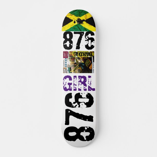 876 GIRL JMTJAMAICA 7 3/4" Skateboard Deck (Vorne)