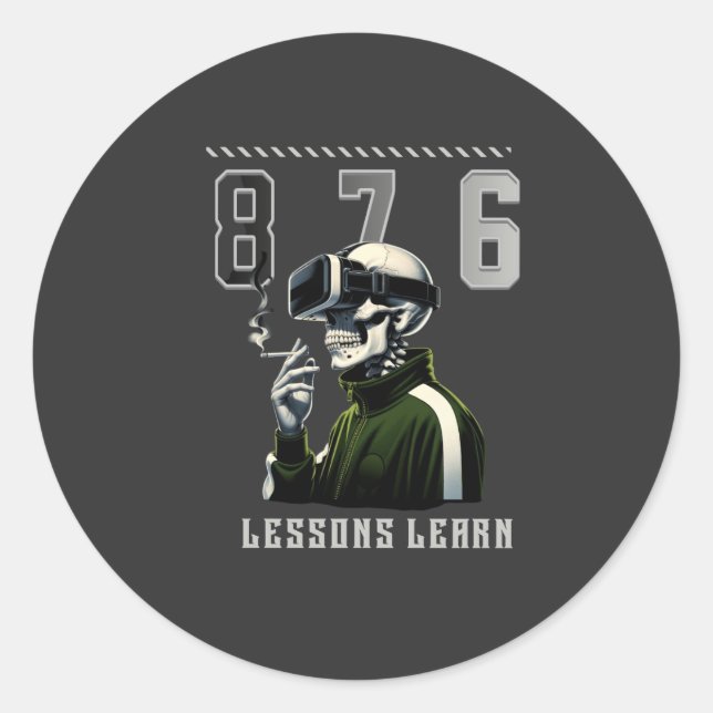 876 LESSONS LEARN Sticker (Vorderseite)