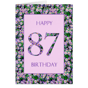 87. Geburtstag Lila Daisies