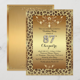 87., Geburtstags-Party 87., königliches Einladung