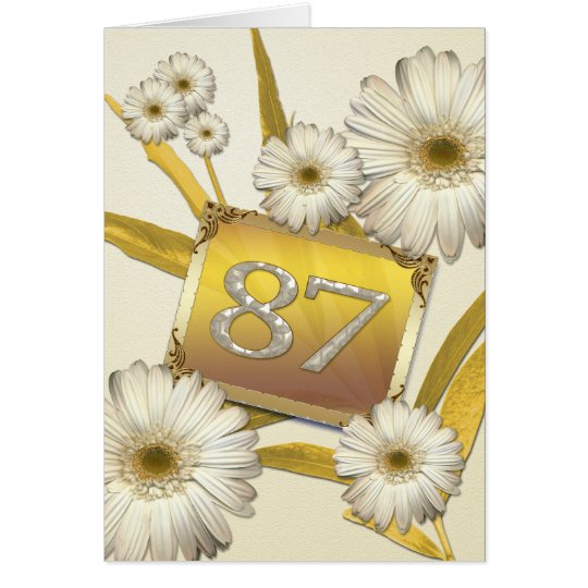 87. Geburtstagskarte mit Gänseblümchen Karte