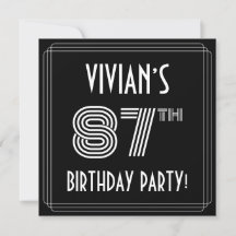 87. Geburtstagsparty: Art Deco Stil mit Individuel