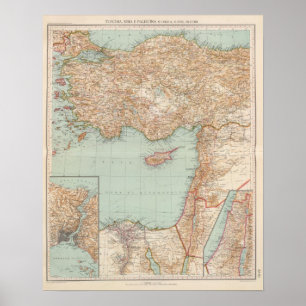 8889 Türkei, Syrien, Palästina Poster
