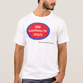 888 übersetzt sich zu JESUS T-Shirt
