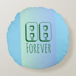 88 Forever Round Pillow Rundes Kissen