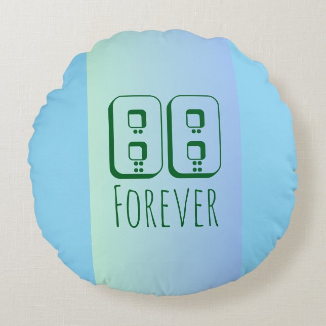 88 Forever Round Pillow Rundes Kissen (Vorderseite)