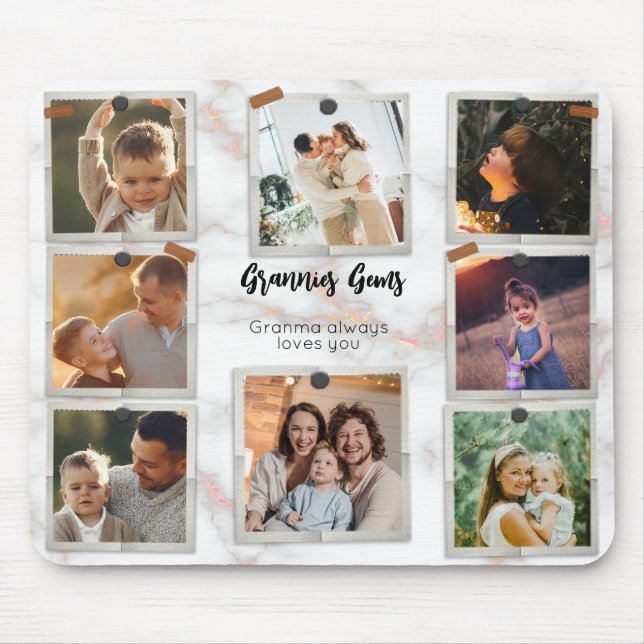 88 Foto Moderne Elegante Collage Family Liebe Mousepad (Vorne)