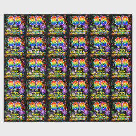 88. Geburtstag: Fun Fireworks, Rainbow Look # "88" Geschenkpapier