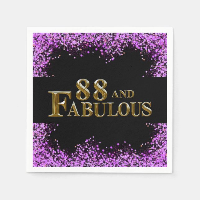 88. Geburtstag Serviette (Vorderseite)