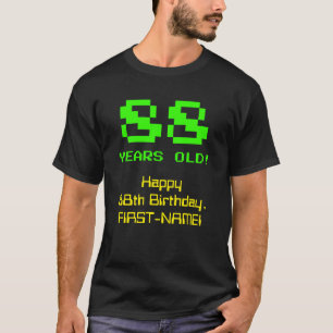 88. Geburtstag: Spaß, 8-Bit-Look, Nerdy / Geeky "8 T-Shirt