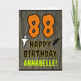 88. Geburtstag: Spooky Halloween Thema, Individuel Karte