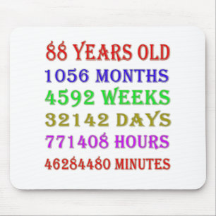 88. Geburtstagsfeiertage Mousepad
