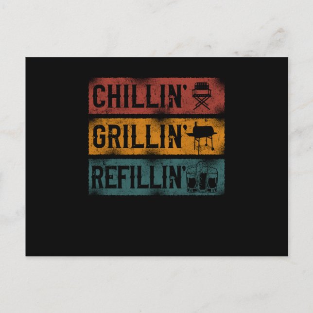 88.Grillen Chefcook Offcompetition restaurantbarbe Ankündigungspostkarte (Vorderseite)
