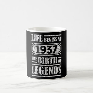88 Jahre alt 1937 Geburt der Legende 88. Geburtsta Kaffeetasse