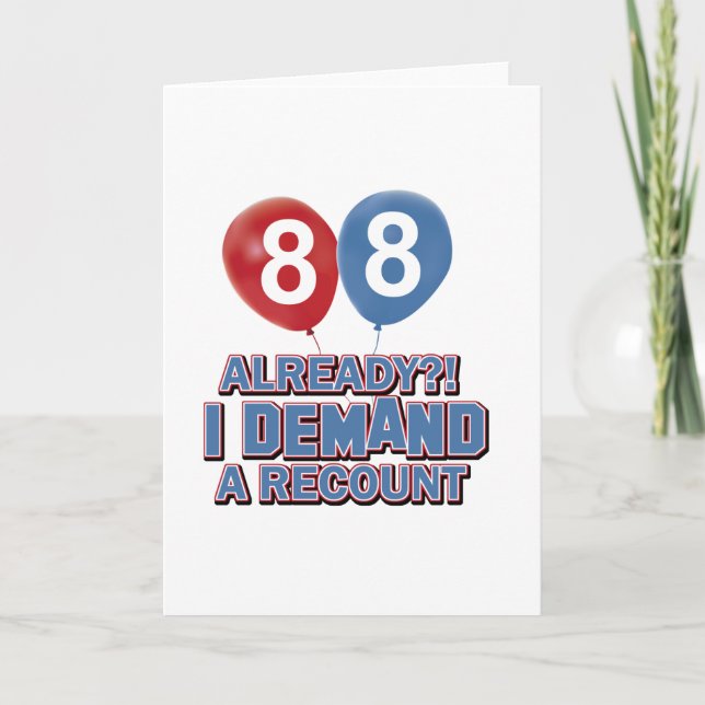 88. Lebensjahr Karte (Vorderseite)