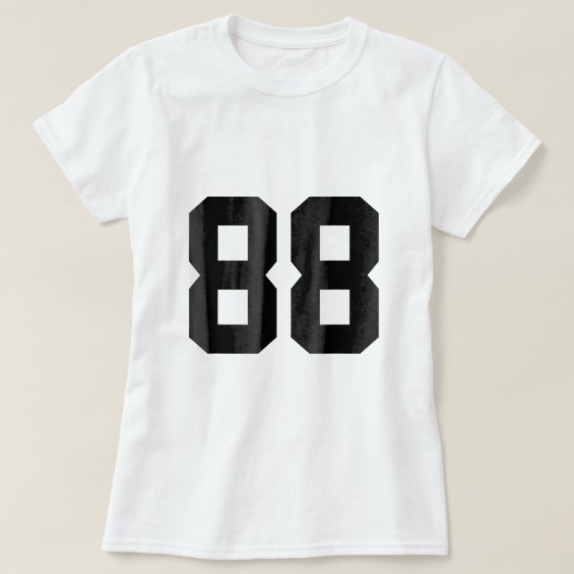 88 Number 88 Sports Jersey T-Shirt (Design vorne)