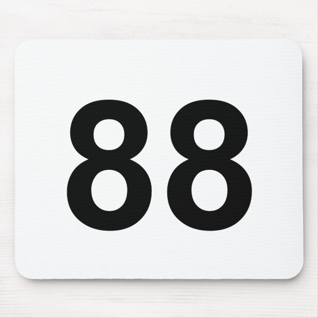 88 - Nummer achtundachtzig Mousepad (Vorne)