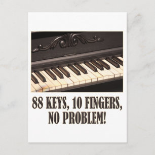 88 Schlüssel, 10 Finger, kein Problem! Postkarte