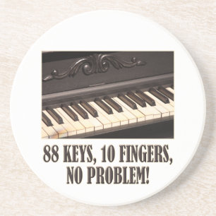 88 Schlüssel, 10 Finger, kein Problem! Sandstein Untersetzer