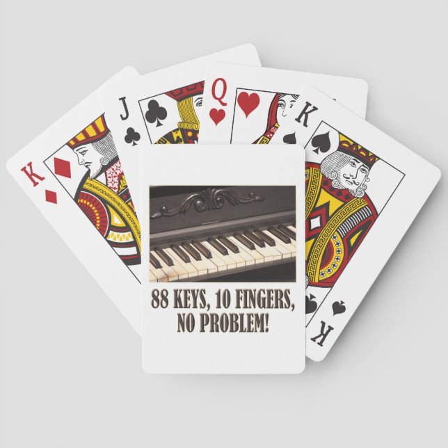 88 Schlüssel, 10 Finger, kein Problem! Spielkarten (Rückseite)