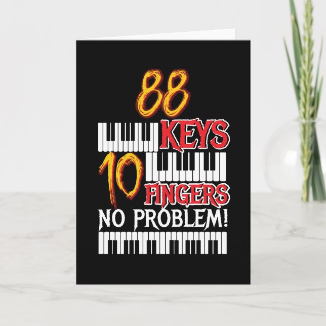 88 Schlüssel 10 Flügel Piano Karte (Vorderseite)