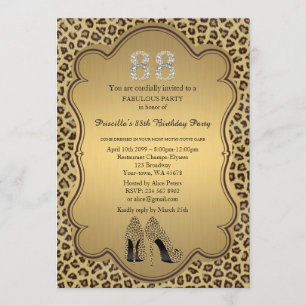 88e invitation anniversaire, numéros diamants, Che