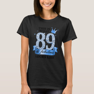 89 & Fabulous I Blue White Party Gruppe Candid Fot T-Shirt