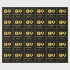 89. Geburtstag - Art Deco Inspiriert Look "89" & N Geschenkpapier