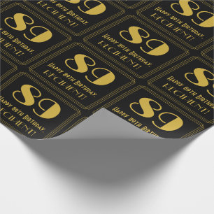89. Geburtstag ~ Art Deco Inspiriert Look "89", Na Geschenkpapier
