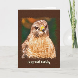 89. Geburtstag, Rotschulterfalke Karte