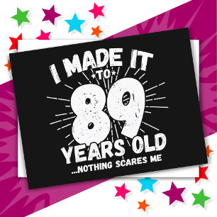 89 Jahre alt Sarcastic Meme Funny 89. Geburtstag Postkarte